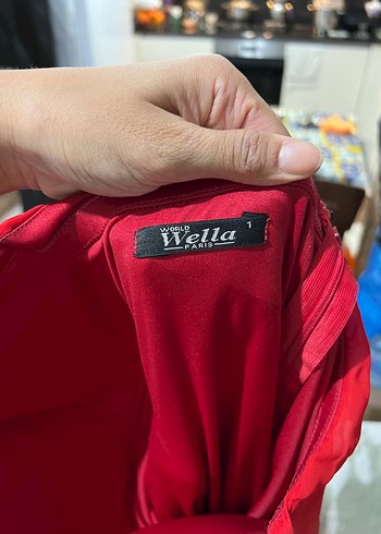 Kırmızı Drapeli Uzun Straplez Abiye Elbise - Görsel 8