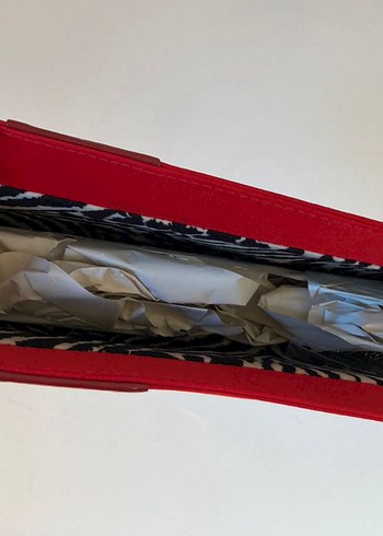 Abiye Kırmızı Saten Kadın Portföy Çanta - Görsel 3