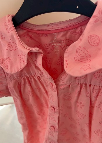 Mothercare %100 Pamuk Pembe Kız Çocuk Tulum 3-6 ay - Görsel 4