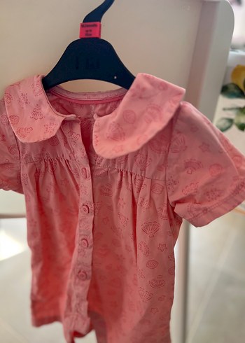 Mothercare %100 Pamuk Pembe Kız Çocuk Tulum 3-6 ay - Görsel 3