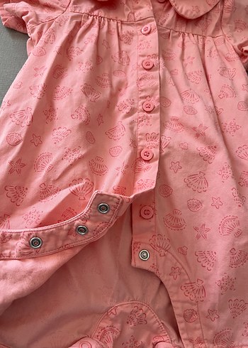 Mothercare %100 Pamuk Pembe Kız Çocuk Tulum 3-6 ay - Görsel 6
