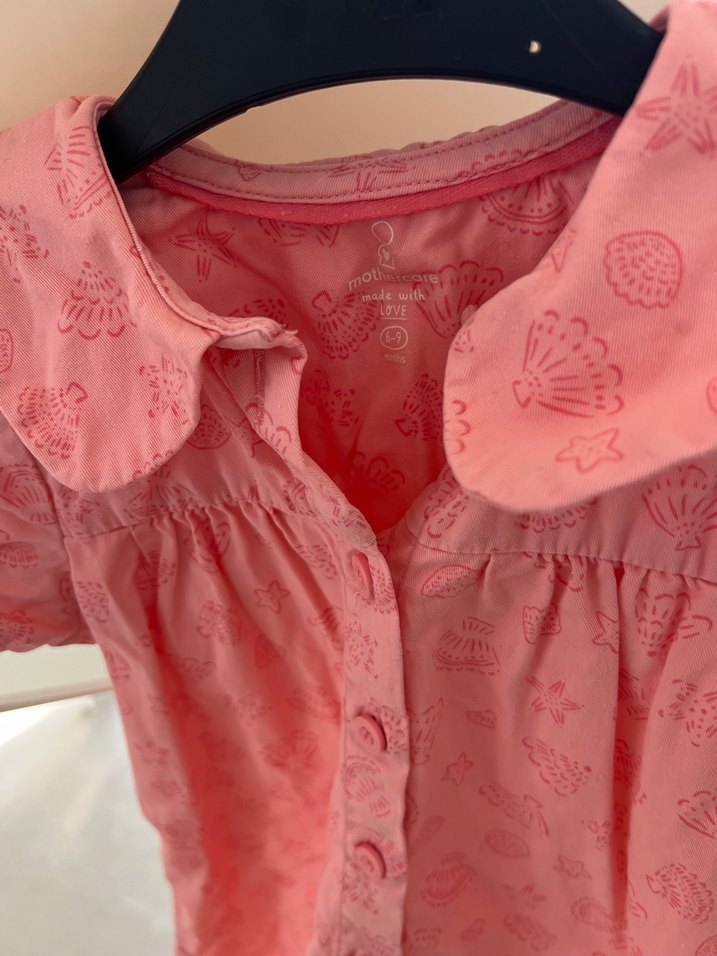 Mothercare %100 Pamuk Pembe Kız Çocuk Tulum 3-6 ay - Görsel 4