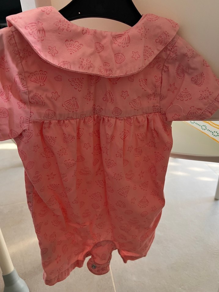 Mothercare %100 Pamuk Pembe Kız Çocuk Tulum 3-6 ay - Görsel 5