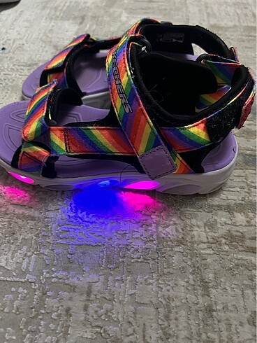 30 Beden çeşitli Renk Skechers Hypno - Splash - Rainbow Lights Çocuk Sandalet