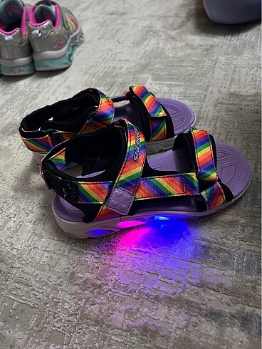30 Beden Skechers Hypno - Splash - Rainbow Lights Çocuk Sandalet