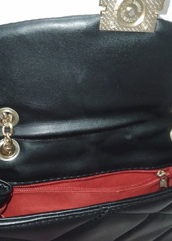 Siyah Deri Tokalı Kadın Çanta - Görsel 7