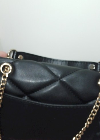 Siyah Deri Tokalı Kadın Çanta - Görsel 8