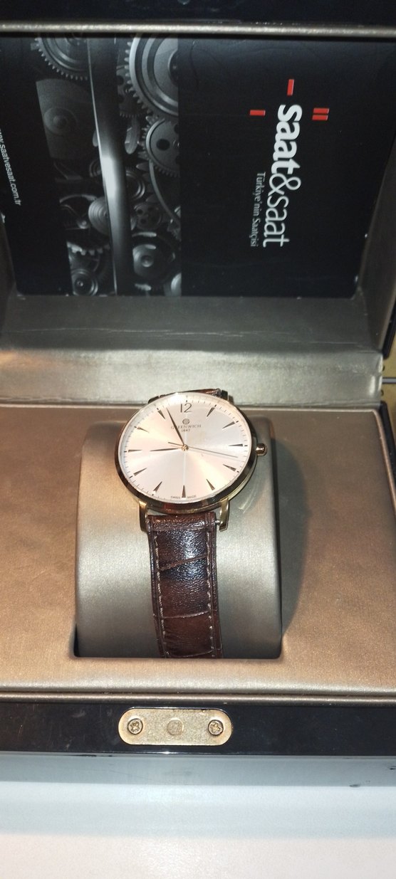 Grenwich Marka Klasik Erkek Saati Kahverengi Kayışlı - Görsel 5