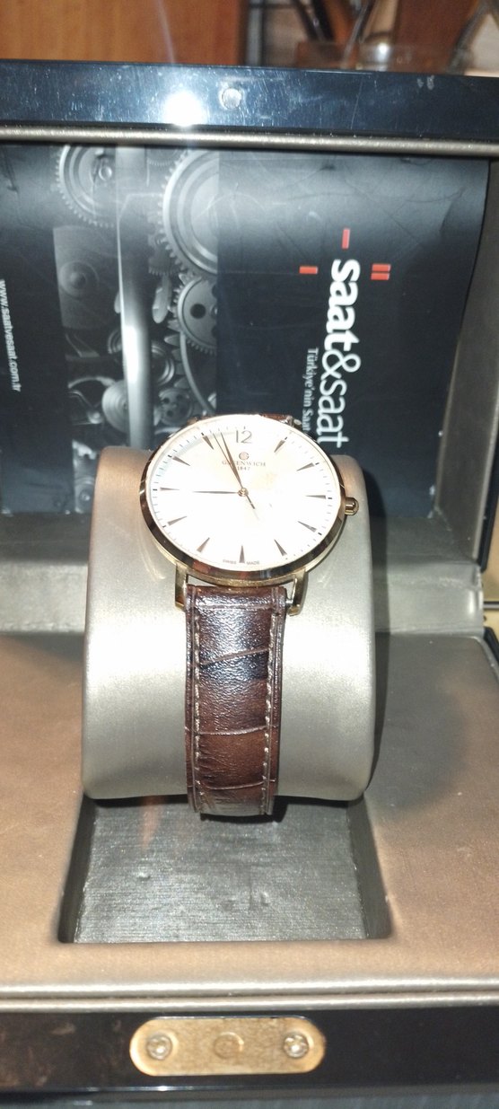 Grenwich Marka Klasik Erkek Saati Kahverengi Kayışlı - Görsel 2