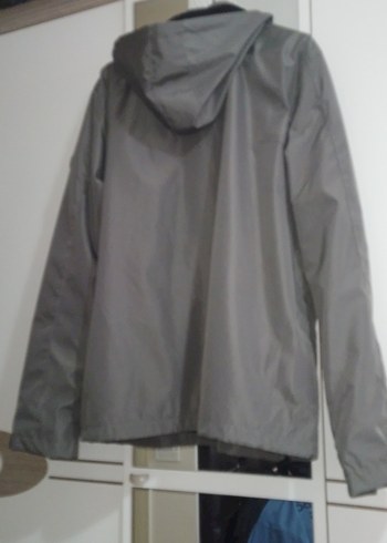 Gri Erkek Rahat Kesim Fermuarlı Mevsimlik Mont - Görsel 12