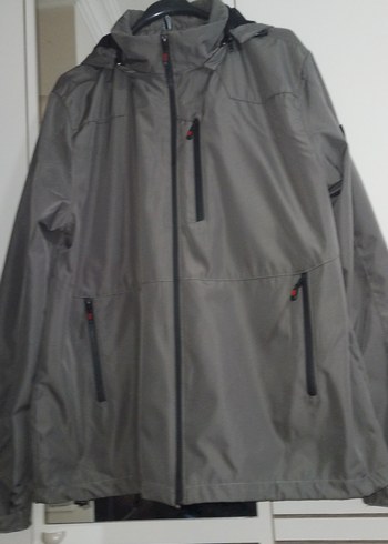 Gri Erkek Rahat Kesim Fermuarlı Mevsimlik Mont - Görsel 9