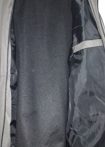 Gri Erkek Rahat Kesim Fermuarlı Mevsimlik Mont - Görsel 8