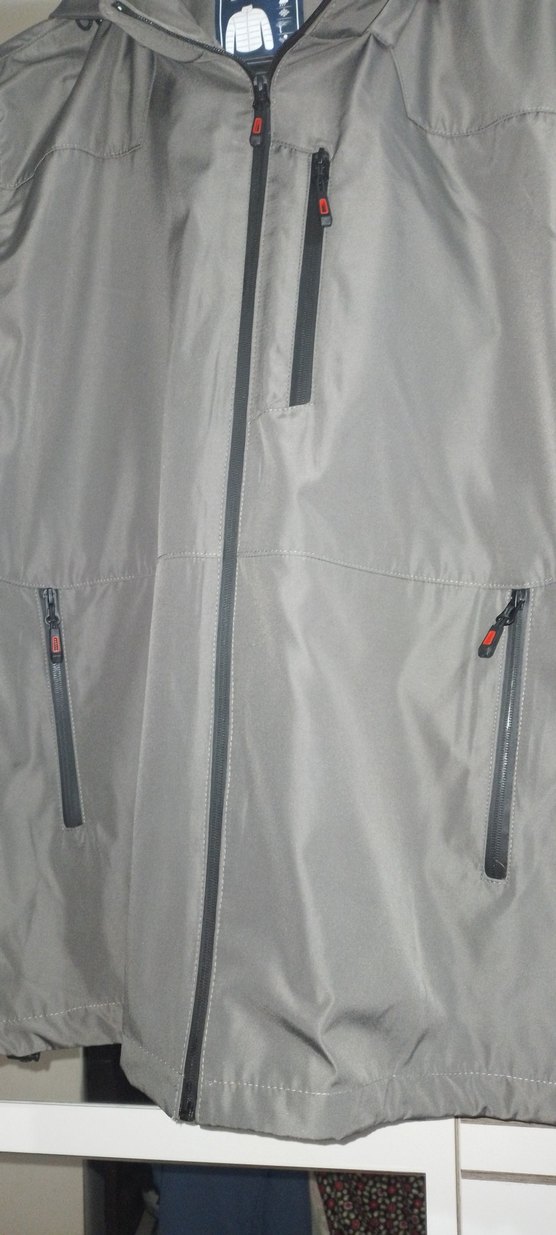 Gri Erkek Rahat Kesim Fermuarlı Mevsimlik Mont - Görsel 2