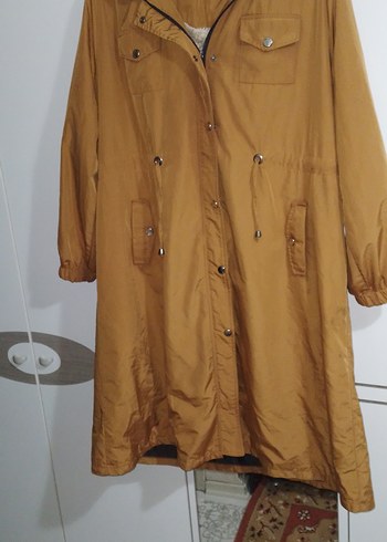 Kapüşonlu içi kürklü mont - Görsel 13