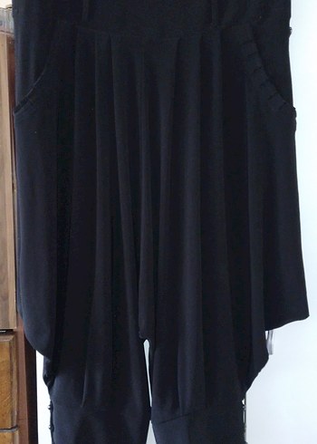 Siyah şalvar model pantalon - Görsel 5