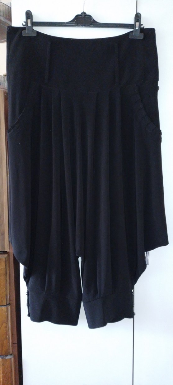 Siyah şalvar model pantalon - Görsel 5