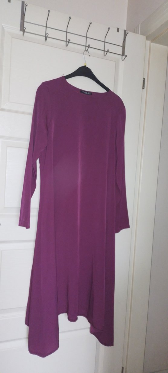 Fulya Rengi Uzun Kollu Salaş Kadın Elbise - Görsel 2