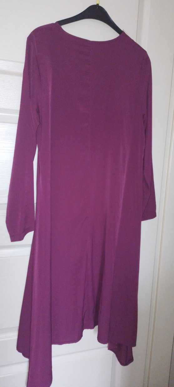 Fulya Rengi Uzun Kollu Salaş Kadın Elbise - Görsel 4