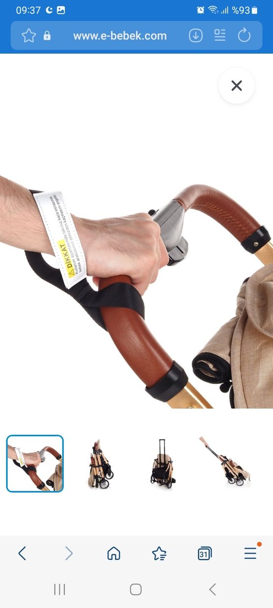 Krem Rengi Bebek Arabası - Görsel 4