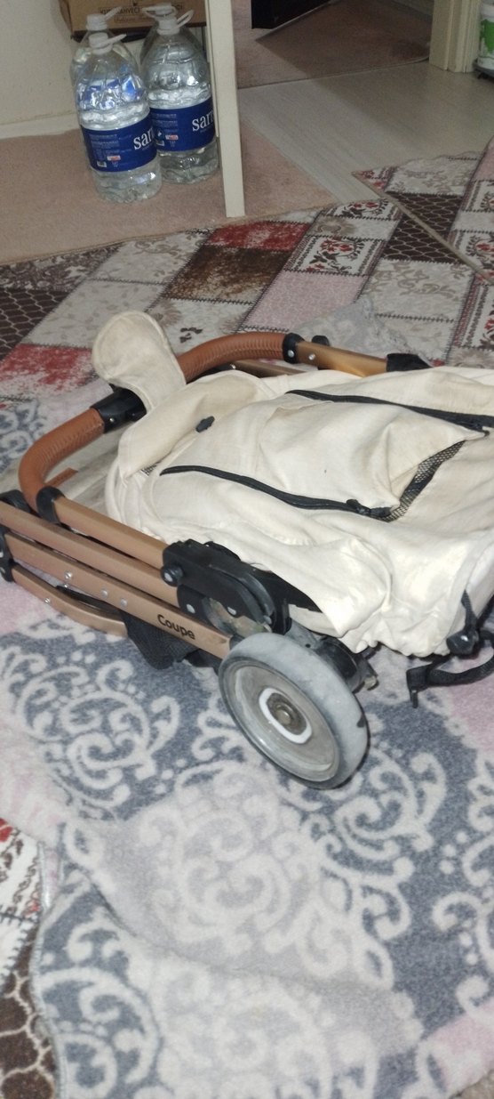 Krem Rengi Bebek Arabası - Görsel 5