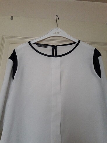 Zara Zara siyah beyaz basic bluz