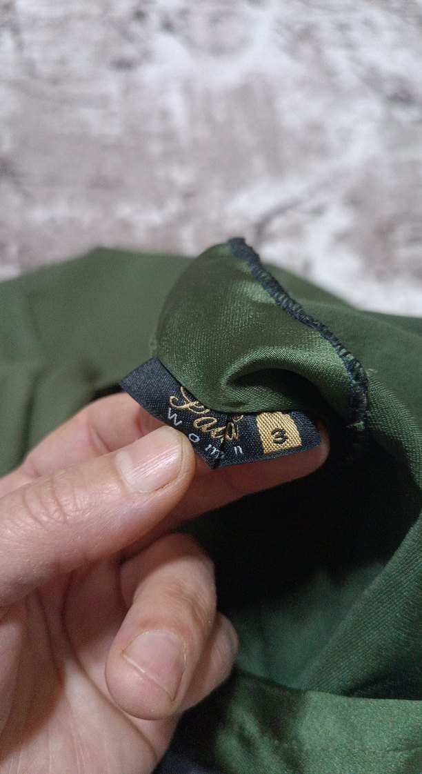 Salaş Kesim Haki Hamile Elbisesi - Görsel 3