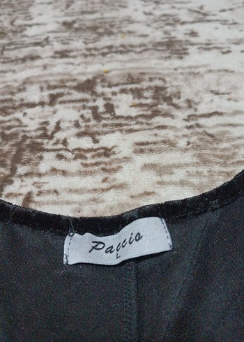 siyah kadife mini elbise - Görsel 4