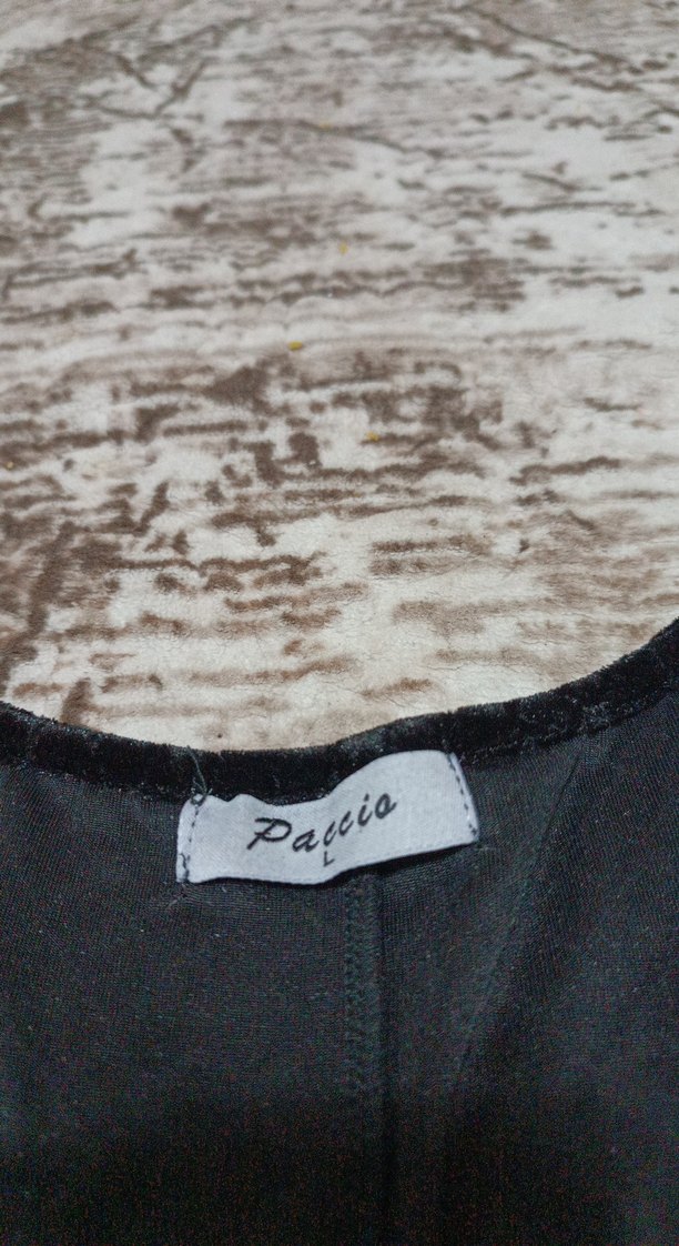 siyah kadife mini elbise - Görsel 4