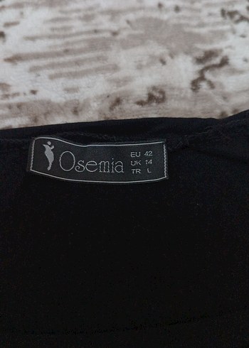 Siyah Pul İşlemeli Uzun Kollu Gotik Kadın Tişört - Görsel 2