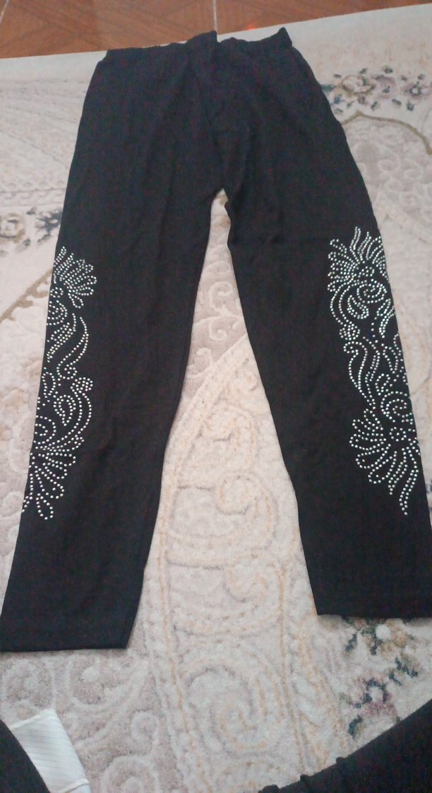 Gri Baskılı Hamile Taytı, Esnek ve Midi Boy - Görsel 4