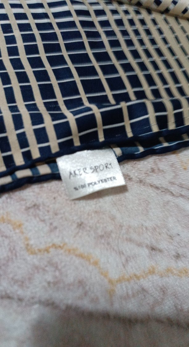 Bej Siyah Pileli Kadın eşarp - Görsel 3