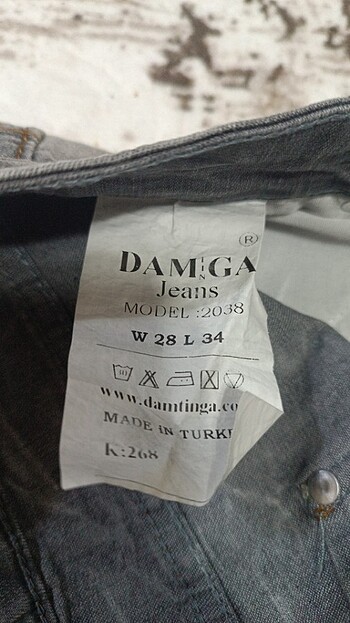 34 Beden gri Renk Kadın kot pantolon