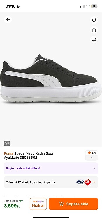 ORJİNAL PUMA SPOR AYAKKABI