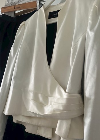 Drape Detaylı Etek Ceket Takım - Görsel 2