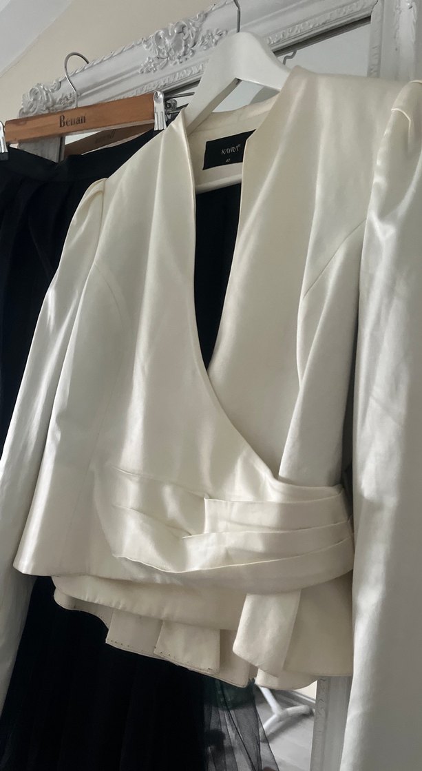 Drape Detaylı Etek Ceket Takım - Görsel 2