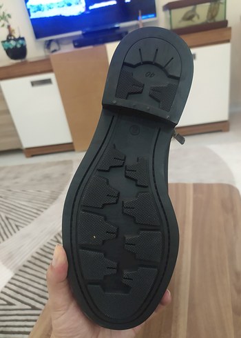 siyah deri unisex Desenli Erkek bayan Bot