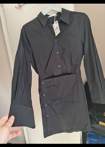 m Beden siyah Renk Mango Gömlek Elbise
