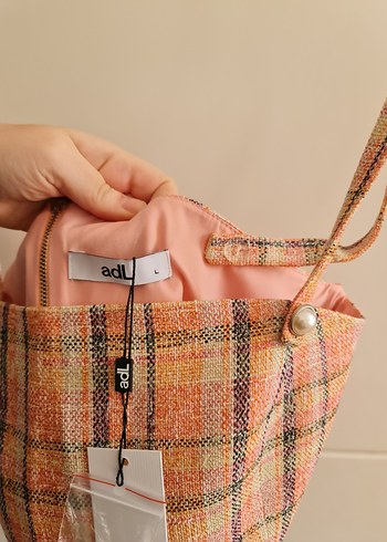 Adil Işık Düğmeli Pembe Mini Kareli Kadın Crop Top - Görsel 4