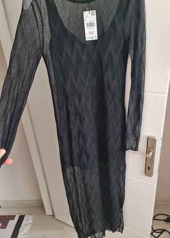 Mango Siyah Pilili Uzun Elbise - Görsel 4