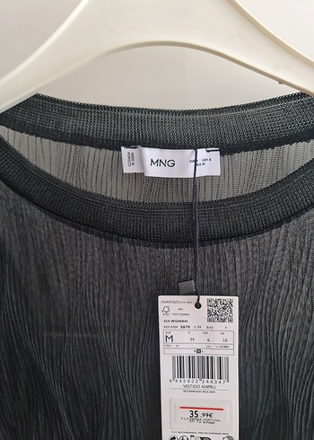 Mango Siyah Pilili Uzun Elbise - Görsel 5