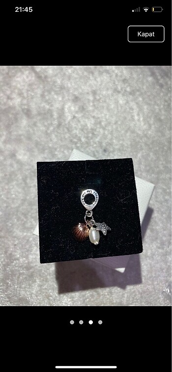 Beden pandora üçlü sallantılı charm