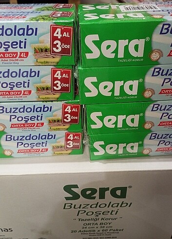 Beden Sera Buzdolabı poşeti 4*20 li orta boy