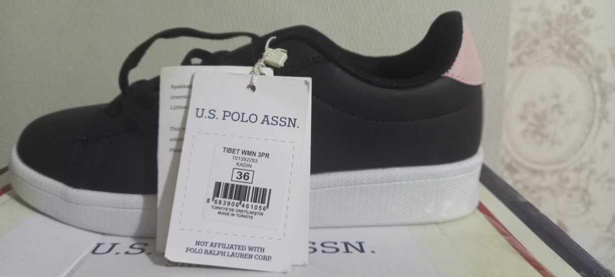 U.S. Polo Assn. Siyah Kadın Spor Ayakkabı - Görsel 2