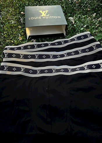 Louis Vuitton Louis Vuitton Erkek Siyah Baskılı Boxer