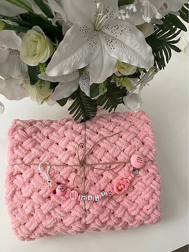 Bebek battaniyesi emzik askısı - Görsel 4