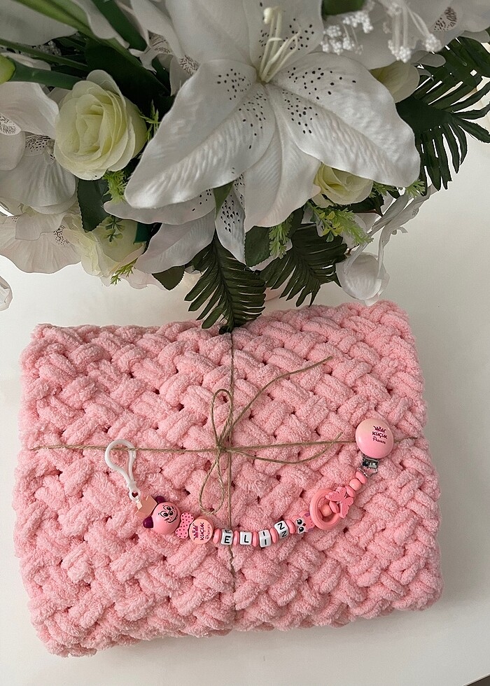 Bebek battaniyesi emzik askısı - Görsel 4