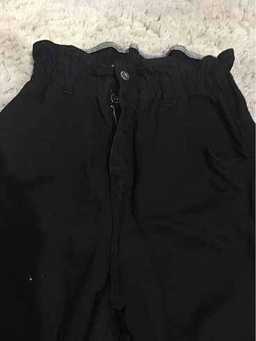 Beli büzgülü yüksek bel kot pantolon