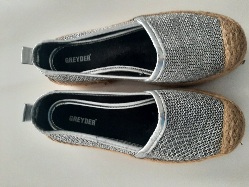 Gri Yılan Desenli Dolgu Topuklu Kadın Espadril - Görsel 2