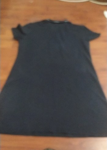 m Beden Siyah Polo Yaka Midi Kadın Elbise