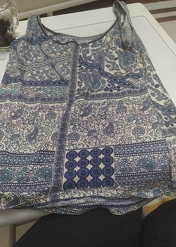 Bohem Desenli Kısa Askılı Bluz etek
